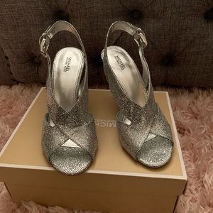 Michael Kors size 9 glitter heels